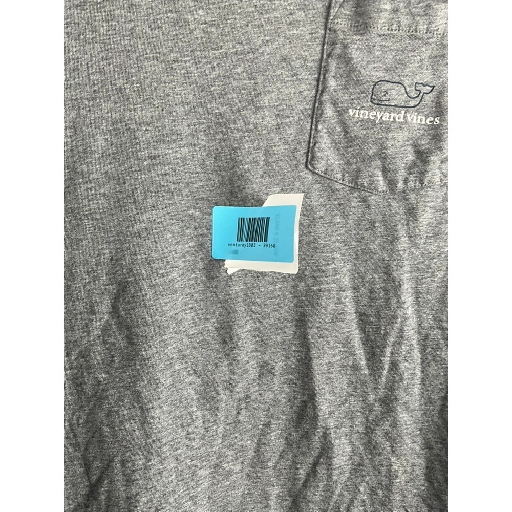 Vineyard Vines Shirt Boys Small Gray T-Shirt‎ Hoodie Long Sleeve Whale - Picture 2 of 8